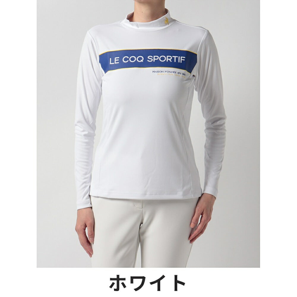 Le coq sportif（ルコックゴルフ） ロゴハイネック長袖シャツ 22FW QGWUJB02