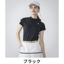ベストスポーツ le coq sportif（ルコックスポルティフ）製品。Le coq sportif ルコック レディース ゴルフウェア シャツ RIJOUME リジュームモックネック半袖シャツ 吸汗速乾 ストレッチ UV CUT UPF50 DESCENTE ECO QGWVJA22 23SS 春夏 ポリエステル ポリウレタン ブラック ホワイト