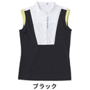 ベストスポーツ le coq sportif（ルコックスポルティフ）製品。Le coq sportif ルコック レディース ゴルフウェア シャツ RIJOUME ノースリーブシャツ QGWVJA28 23SS 春夏 吸汗速乾 ストレッチ UV CUT UPF50 DESCENTE ECO 再生材料使用型 ロゴプリント ポリエステル