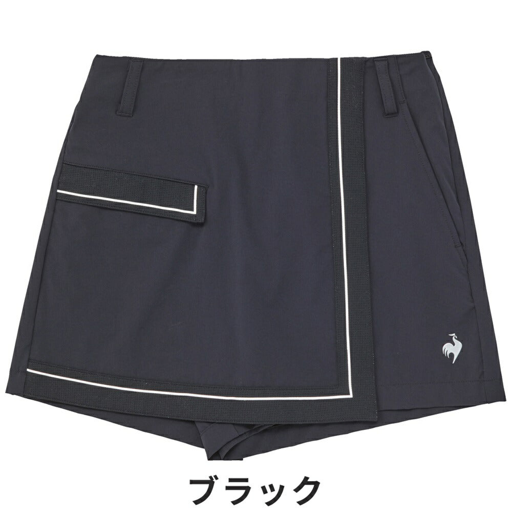 LE COQ SPORTIF ベストとスカートセット ブラック le coq sportif RIJOUME キュロットスカート 23SS QGWVJD61 | 自転車