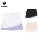ベストスポーツ le coq sportif（ルコックスポルティフ）製品。Le coq sportif ルコック レディース ゴルフウェア スカート RIJOUME サイドプリーツスカート QGWVJE14 23SS 春夏 ストレッチ DESCENTE ECO バイオマス型 PrimeFlex ポリエステル ナイロン ポリウレタン