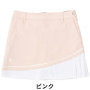 ベストスポーツ le coq sportif（ルコックスポルティフ）製品。Le coq sportif ルコック レディース ゴルフウェア スカート RIJOUME サイドプリーツスカート QGWVJE14 23SS 春夏 ストレッチ DESCENTE ECO バイオマス型 PrimeFlex ポリエステル ナイロン ポリウレタン