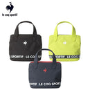ベストスポーツ le coq sportif（ルコックスポルティフ）製品。Le coq sportif ルコック レディース ゴルフ ポーチ カートポーチ 約23.5×21×17cm 再生ポリエステル QQCVJA41 23SS 春夏 ロゴテープ 開口部スナップボタン合成皮革 ブラック ライム ネイビー