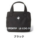 ベストスポーツ le coq sportif（ルコックスポルティフ）製品。Le coq sportif ルコック レディース ゴルフ ポーチ カートポーチ 約23.5×21×17cm 再生ポリエステル QQCVJA41 23SS 春夏 ロゴテープ 開口部スナップボタン合成皮革 ブラック ライム ネイビー
