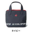 ベストスポーツ le coq sportif（ルコックスポルティフ）製品。Le coq sportif ルコック レディース ゴルフ ポーチ カートポーチ 約23.5×21×17cm 再生ポリエステル QQCVJA41 23SS 春夏 ロゴテープ 開口部スナップボタン合成皮革 ブラック ライム ネイビー