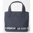 ベストスポーツ le coq sportif（ルコックスポルティフ）製品。Le coq sportif ルコック レディース ゴルフ ポーチ カートポーチ 約23.5×21×17cm 再生ポリエステル QQCVJA41 23SS 春夏 ロゴテープ 開口部スナップボタン合成皮革 ブラック ライム ネイビー