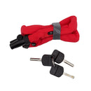 ベストスポーツ kuhaku（クウハク）製品。kuhaku クウハク 自転車 バイク ロック チェーンロック 檸檬 レモン 全長60mm チェーンサイズ 4mm レッド ネイビー 自転車用 バイク用 鍵 カギ 盗難防止