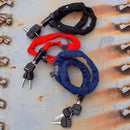 ベストスポーツ kuhaku（クウハク）製品。kuhaku クウハク 自転車 バイク ロック チェーンロック 檸檬 レモン 全長60mm チェーンサイズ 4mm レッド ネイビー 自転車用 バイク用 鍵 カギ 盗難防止