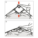 ベストスポーツ LOGOS（ロゴス）製品。LOGOS ロゴス アウトドア サンシェード Q TOP デザインフルシェード Narisumushi 71205001 LOGOSオリジナルデザイン UVCUT 砂袋付き 収納バッグ ペグ 小物袋 グラスファイバー ポリタフタ PEラミネートクロス