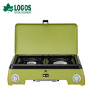 ベストスポーツ LOGOS（ロゴス）製品。LOGOS ロゴス アウトドア クッキング用品 コンロ LOGOS×SENGOKU ALADDIN ポータブル ガス カセットコンロ ２バーナー 81060050 オリジナル限定カラー カセットボンベ式 圧力感知安全装置付 スライド式ハンドル