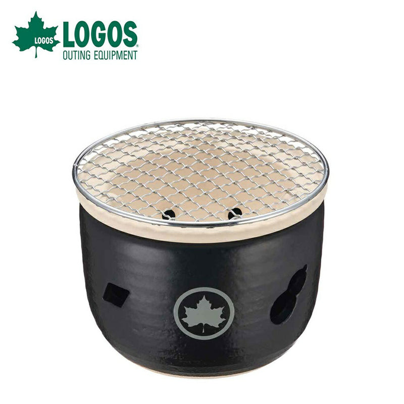 ベストスポーツ LOGOS（ロゴス）製品。LOGOS ロゴス アウトドア クッキング用品 コンロ LOGOS 萬古焼 卓上水コンロ 81062001 炭火焼きコンロ 水の断熱効果 ミニラウンドストーブがジャストサイズ 焼網 陶器