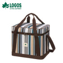 ベストスポーツ LOGOS（ロゴス）製品。LOGOS ロゴス アウトドア ソフトクーラー 氷点下パック抗菌 デザインクーラー L Stripe 81670332 LOGOSオリジナルデザイン 折り畳みコンパクト収納 厚断熱材 氷点下パックL収納可 氷点下パック用ポケット ショルダーベルト付き