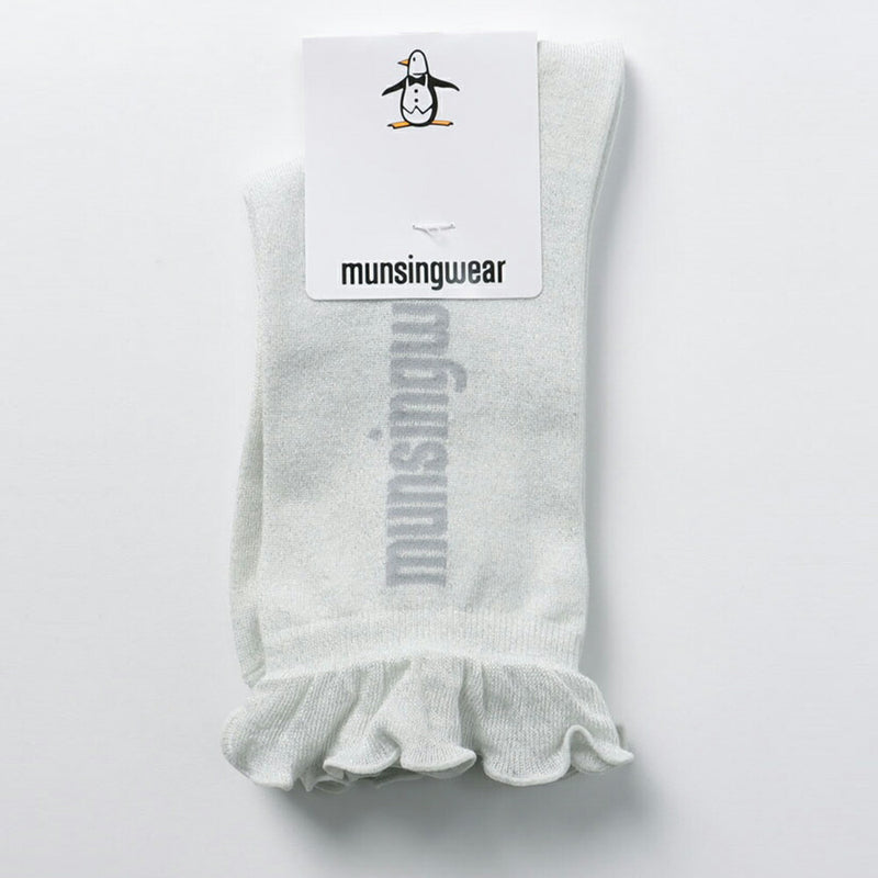 ベストスポーツ Munsingwear（マンシングウェア）製品。Munsingwear マンシングウェア レディース ゴルフ アクセサリー ソックス ENVOY エンボイ ミドル丈 メロウラメソックス 足底サポート 足底滑り止め MECVJB05 23SS 春夏
