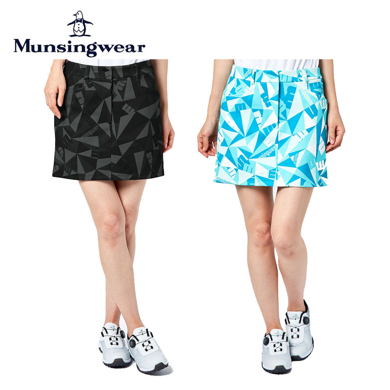 ベストスポーツ Munsingwear（マンシングウェア）製品。Munsingwear ストレッチダンボールニット モザイクプリントスカート 22SS MEWTJE01
