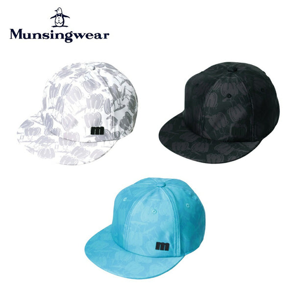 Munsingwear（マンシングウェア） Munsingwear（マンシングウェア）製品。Munsingwear マンシングウェア メンズ ゴルフ 帽子 キャップ ENVOY エンボイ キャラクタープリント フラットブリムキャップ 吸汗速乾 抗菌防臭 MEBVJC01 23SS 春夏 機能性 プリント柄 ポリエステル ブラック ブルー ホワイト