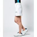 ベストスポーツ Munsingwear（マンシングウェア）製品。Munsingwear マンシングウェア レディース ゴルフウェア スカート ENVOY エンボイ 防風はっ水ストレッチストームフリーススカート MEWUJE04 22FW 秋冬 高輝度再起転写 ポリエステル ポリウレタン ブラック ホワイト