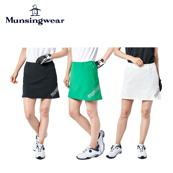 Munsingwear（マンシングウェア） Munsingwear（マンシングウェア）製品。Munsingwear マンシングウェア レディース ゴルフウェア スカート はっ水ストレッチスカート MEWVJE05 23SS 春夏 インナーパンツ付き シルバーアルミプリント 抗菌防臭素材 ポリエステル ポリウレタン