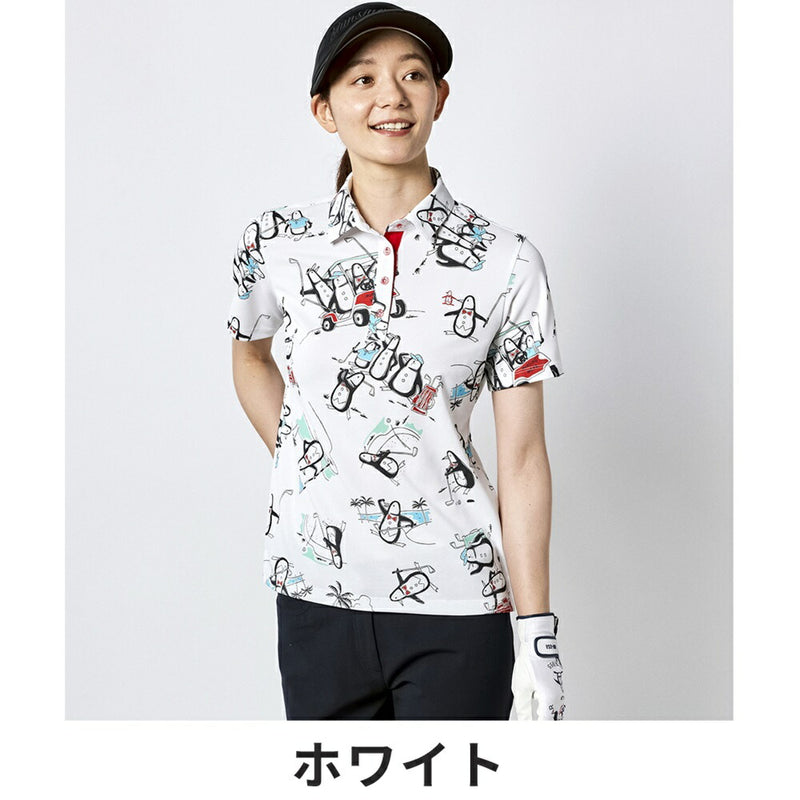 Munsingwear SEASON EXcDRY D-Tec&SUNSCREEN ペンギン総柄プリント半袖