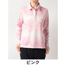 ベストスポーツ Munsingwear（マンシングウェア）製品。Munsingwear マンシングウェア レディース ゴルフウェア シャツ SEASON サンスクリーン鹿の子グラデーションプリント長袖シャツ 吸汗速乾 UV CUT UPF50 遮熱 クーリング効果 MGWVJB02 23SS 春夏