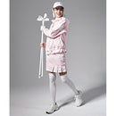 ベストスポーツ Munsingwear（マンシングウェア）製品。Munsingwear マンシングウェア レディース ゴルフウェア スカート SEASON はっ水グラデーションプリントスカート 41cm丈 MGWVJE01 23SS 春夏 機能性 幾何学柄 ポリエステル グリーン ピンク