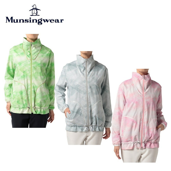 Munsingwear（マンシングウェア） Munsingwear（マンシングウェア）製品。Munsingwear マンシングウェア レディース ゴルフウェア ブルゾン SEASON はっ水 グラデーションプリントブルゾン MGWVJK01 23SS 春夏 機能性