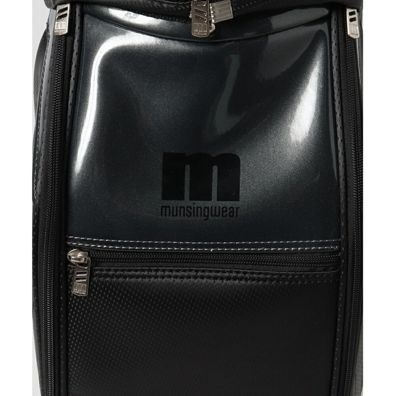 ベストスポーツ Munsingwear（マンシングウェア）製品。Munsingwear マンシングウェア メンズ ゴルフ キャディバッグ Goods 3.2kg 9型 6分割 47インチ対応 MQBVJJ10 23SS 春夏 高級感 合成皮革 ポリエステル ブラック ホワイト