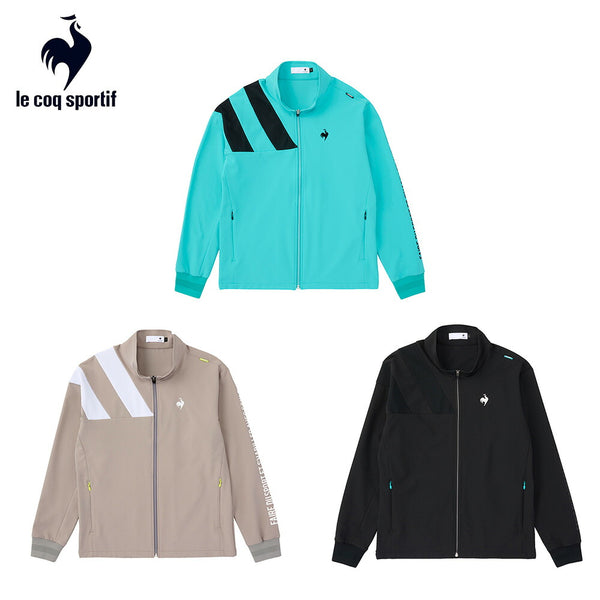 商品 le coq sportif（ルコックスポルティフ）製品。Le coq sportif ルコック メンズ ゴルフウェア ブルゾン RIJOUME リジューム ニットライクブルゾン ストレッチ DESCENTE ECO 再生材料使用型 QGMVJL60 23SS 春夏