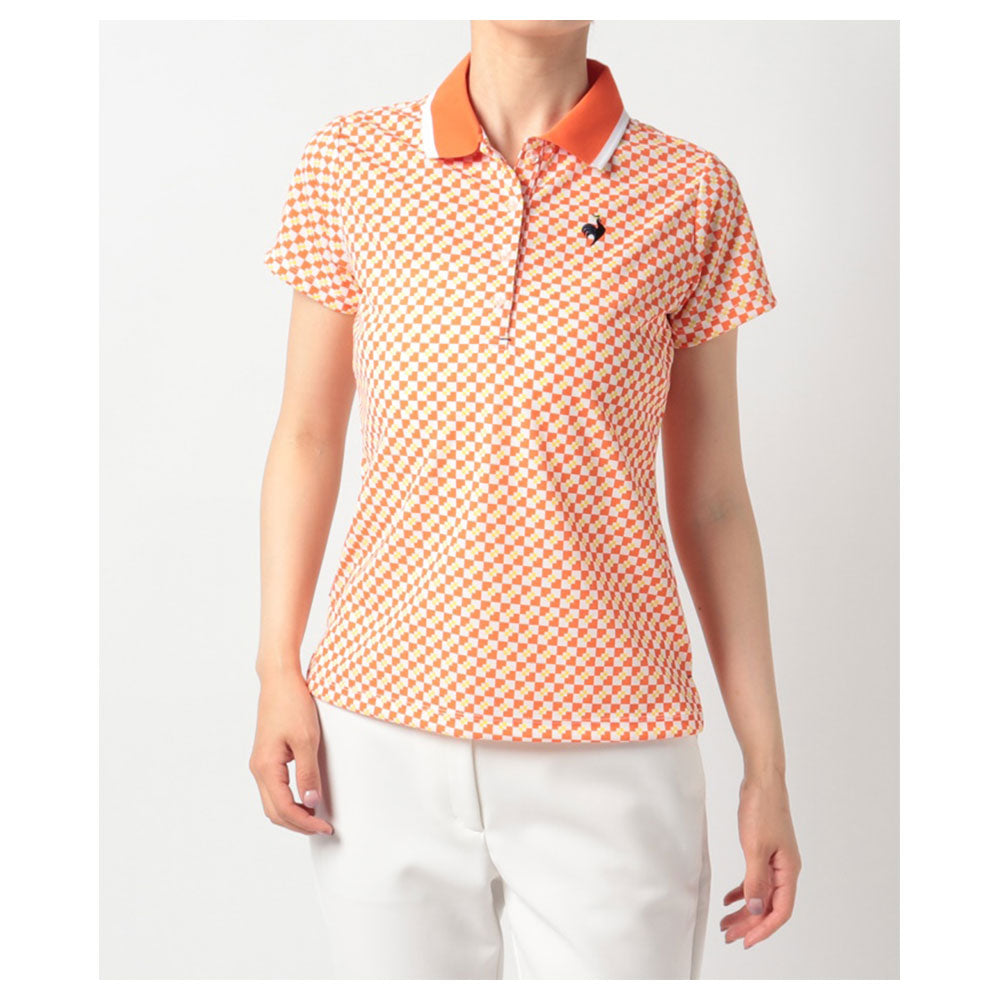 le coq sportif（ルコックゴルフ） ミニスクエア総柄ポロシャツ