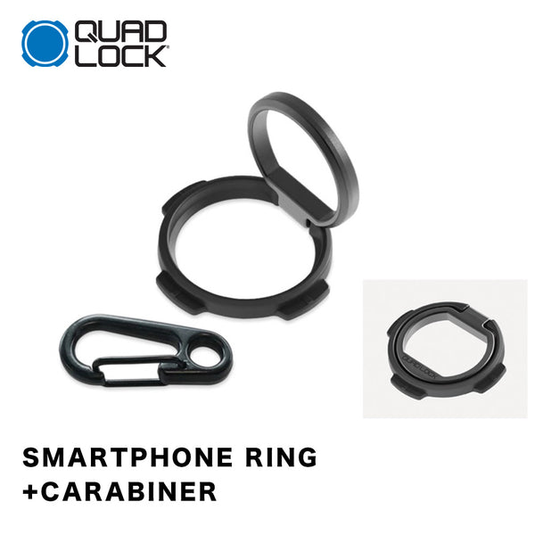 商品 Quad Lock（クアッドロック）製品。Quad Lock Smart Phone Ring + Carabiner