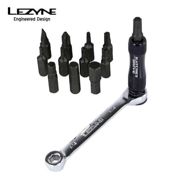 割引対象商品（3,000円以上） LEZYNE（レザイン）製品。LEZYNE レザイン 自転車 メンテナンス ツール RATCHET KIT ラチェットツールキット コンパクト 収納 7サイズ 六角ビット 3サイズ トルクスビット プラスビット マイナスビット 収納ケース付属 57-5310200002