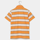 ベストスポーツ Rosasen（ロサーセン）製品。Rosasen 裏カノコ先染めボーダー半袖ポロ 23SS 0442844852024