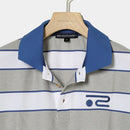 ベストスポーツ Rosasen（ロサーセン）製品。Rosasen 裏カノコ先染めボーダー半袖ポロ 23SS 0442844852024