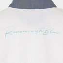 ベストスポーツ Rosasen（ロサーセン）製品。Rosasen ロサーセン レディース ゴルフウェア シャツ ドライカノコストレッチ半袖ポロ 04528441 23SS 春夏 吸水速乾 UV エコ ダンガリー素材 ポリエステル 綿 レーヨン サックス ホワイト