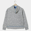 ベストスポーツ Rosasen（ロサーセン）製品。Rosasen ロサーセン レディース ゴルフウェア ブルゾン グラフィティ迷彩ジャカードパーカー 045-57912 22FW 秋冬 張り感 ストレッチ性 ステッチ 綿 ポリエステル ポリウレタン グレー カーキ ネイビー