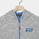 ベストスポーツ Rosasen（ロサーセン）製品。Rosasen ロサーセン レディース ゴルフウェア ブルゾン グラフィティ迷彩ジャカードパーカー 045-57912 22FW 秋冬 張り感 ストレッチ性 ステッチ 綿 ポリエステル ポリウレタン グレー カーキ ネイビー