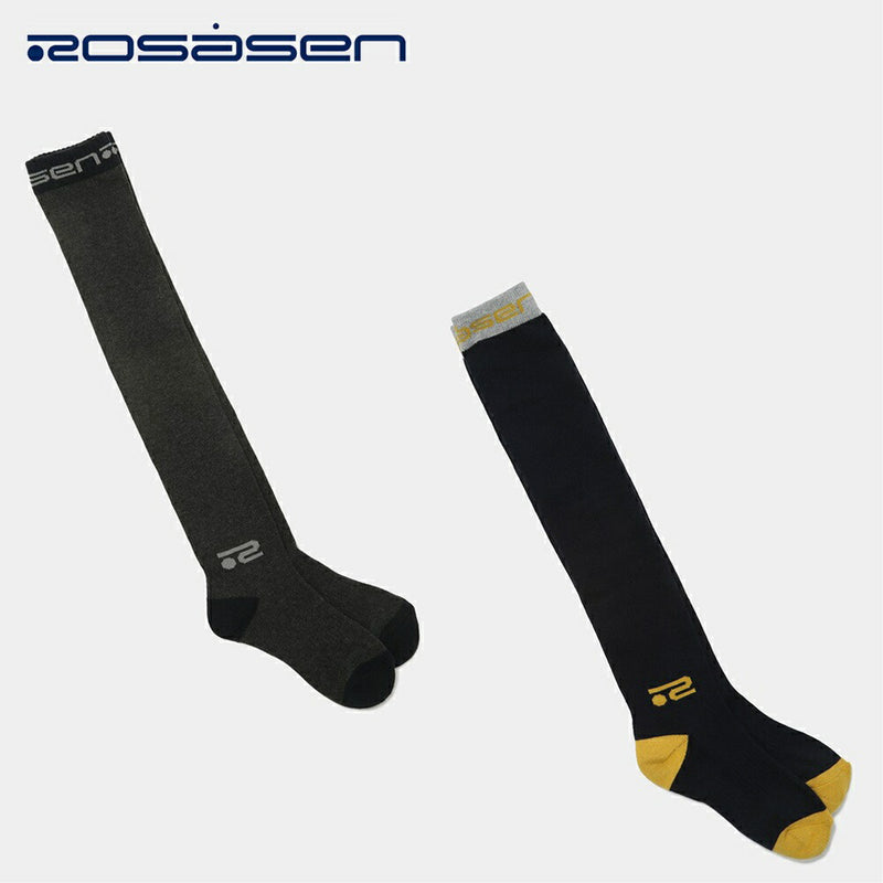 ベストスポーツ Rosasen（ロサーセン）製品。Rosasen ロサーセン レディース ゴルフ アクセサリー ソックス ニーハイソックス 046-47863 22FW 秋冬 ロゴデザイン 綿 アクリル ポリエステル ポリウレタン