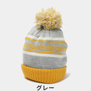 ベストスポーツ Rosasen（ロサーセン）製品。Rosasen ロサーセン レディース ゴルフウェア 帽子 ニット帽 ニットキャップ 046-57062 22FW 秋冬 ジャカード編み 3色ポンポン カジュアルスタイル アクリル アイボリー グレー ネイビー