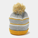 ベストスポーツ Rosasen（ロサーセン）製品。Rosasen ロサーセン レディース ゴルフウェア 帽子 ニット帽 ニットキャップ 046-57062 22FW 秋冬 ジャカード編み 3色ポンポン カジュアルスタイル アクリル アイボリー グレー ネイビー