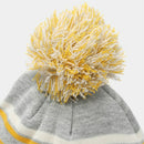 ベストスポーツ Rosasen（ロサーセン）製品。Rosasen ロサーセン レディース ゴルフウェア 帽子 ニット帽 ニットキャップ 046-57062 22FW 秋冬 ジャカード編み 3色ポンポン カジュアルスタイル アクリル アイボリー グレー ネイビー