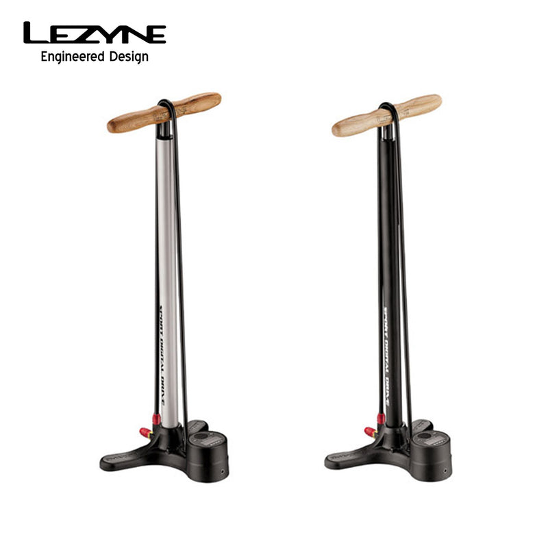 ベストスポーツ LEZYNE（レザイン）製品。LEZYNE レザイン 自転車 メンテナンス 空気入れ SPORT DIGITAL DRIVE フロアポンプ スチール製 木製ハンドル 仏式 米式 対応 57-4210260001 57-4210260002