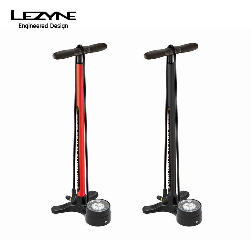 ベストスポーツ LEZYNE（レザイン）製品。LEZYNE レザイン 自転車 メンテナンス 空気入れ SPORT GRAVEL DRIVE フロアポンプ スチール製 木製ハンドル 仏式 直径3.5インチゲージ 57-4212250006 57-4212250092
