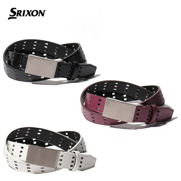 SRIXON（スリクソン） SRIXON（スリクソン）製品。SRIXON スリクソン メンズ ゴルフ アクセサリー ベルト スクエアパンチングデザインベルト RGBUJH01 22FW 秋冬 合皮素材 ウエストサイズが調整可能