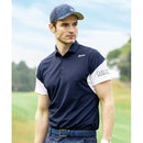 ベストスポーツ SRIXON（スリクソン）製品。SRIXON スリクソン メンズ ゴルフウェア シャツ ICE BLAST 香妻プロ共同開発 スリーブ配色ワッフルメッシュシャツ RGMVJA09 23SS 春夏 吸汗速乾 高通気 ストレッチ ポリエステル グリーン ネイビー ホワイト イエロー