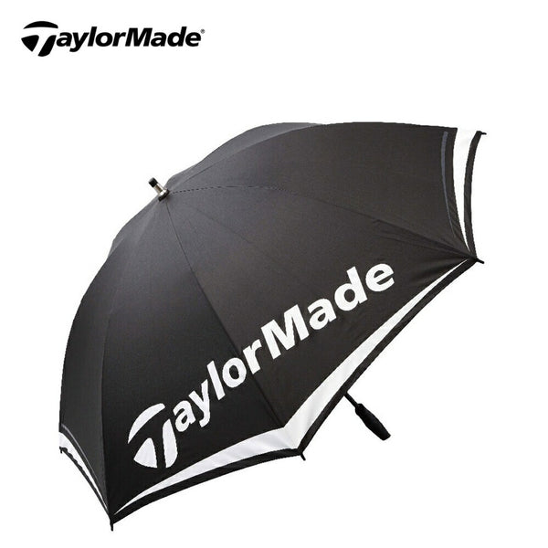 割引対象商品（3,000円以上） TaylorMade（テーラーメイド）製品。TaylorMade テーラーメイド メンズ ゴルフ 傘 TM シングルキャノピーアンブレラ 60 B1600801 23SS 春夏 グラスファイバーフレーム 耐風性 ポリエステル ブラック ホワイト レッド